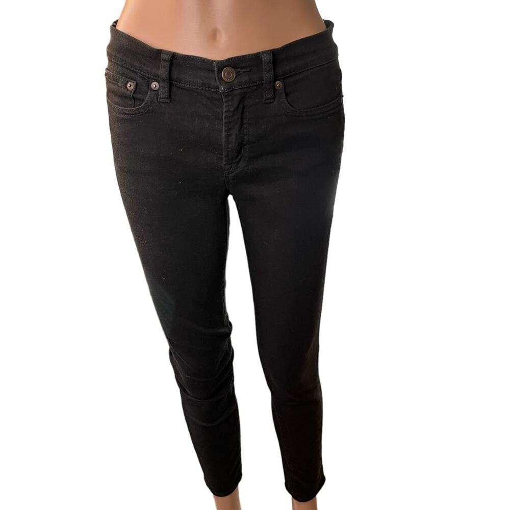 J. Crew Black Toothpick Jeans Skinny Low Rise Size 26 Western Coastal Cowgirl